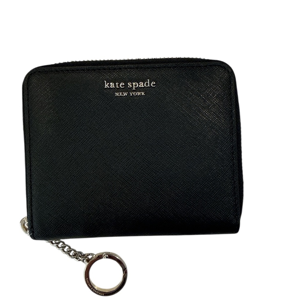 Kate Spade Black Zip Wallet with Chain